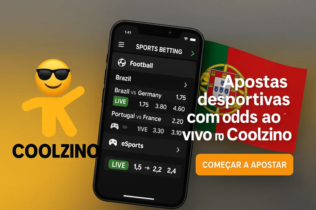 Apostas desportivas ao vivo no Coolzino Casino Portugal