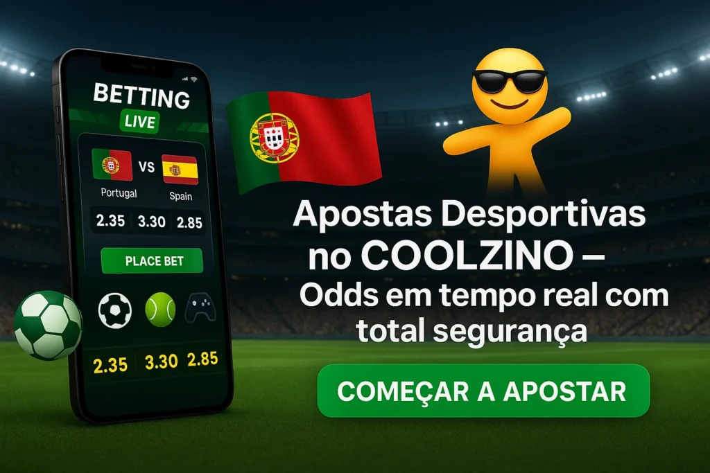Apostas desportivas com odds em tempo real no Coolzino Casino Portugal